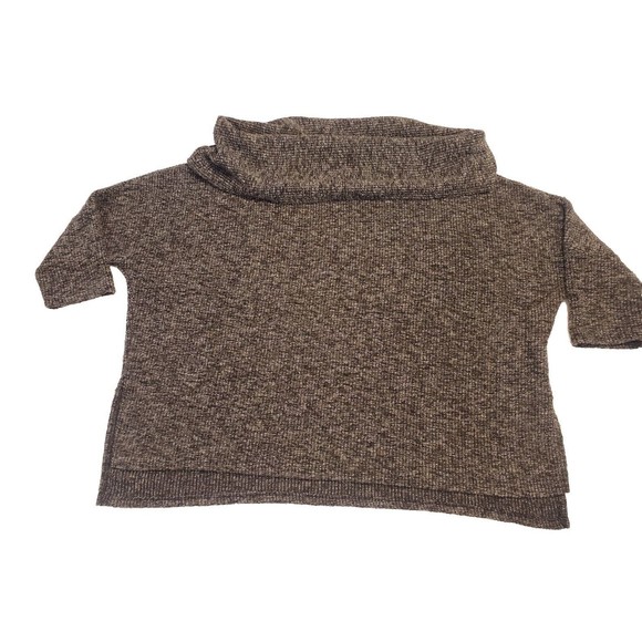 Bobi Los Angeles Off Shoulder Cowl Neck Boxy 1/2 Sleeve Sweater Sz L - Picture 1 of 5